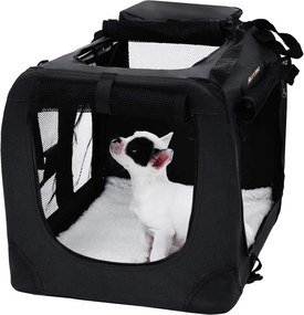 Transportadora para animais de estimação M 60 x 40 x 40 cm Preta