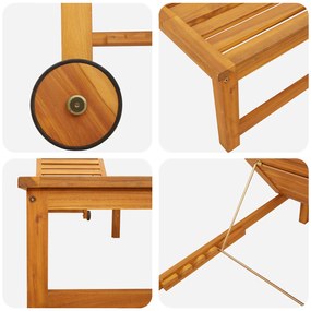 Espreguiçadeiras 2 pcs Madeira Sólida de Acácia