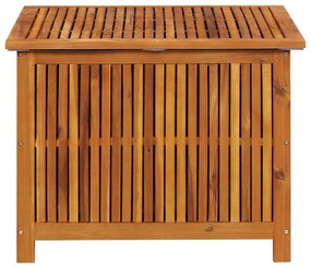 Caixa arrumação para jardim 75x75x58 cm madeira acácia maciça