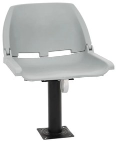 vidaXL 2 pcs conj. assento barco dobrável s/ almofada 48x51x41cm cinza