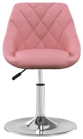 Cadeiras de jantar giratórias 2 pcs veludo rosa