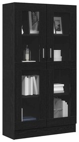 Estante de Livros vidaXL Preta em Carvalho 82,5x30,5x150 cm em Madeira