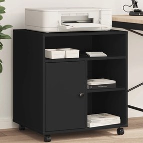 Suporte para impressora com rodas 60x50x67 cm preto