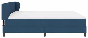 Cama Box Spring vidaXL com Colchão Azul 200x200 cm em Tecido