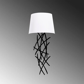Candeeiro de Parede Asaf – Branco/Preto – 15 x 28 cm