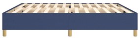 Estrutura de cama sem colchão 200x200 cm tecido azul