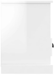 Móvel de TV 80x35x50 cm derivados de madeira branco brilhante