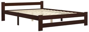 Estrutura de cama 180x200 cm pinho maciço castanho-escuro