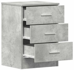 Mesa de cabeceira derivados de madeira cinzento cimento