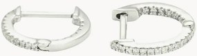 Brincos de argola em ouro branco com diamantes Perfect Créoles
