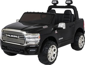Jipe elétrico para Crianças 24V RAM 3500 Rodas de espuma EVA, assento Couro ecológico Preto