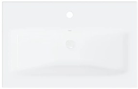 Conjunto de móveis de casa de banho derivados de madeira branco