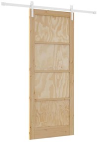 Porta Deslizante Conjunto de 2 Natural e Branca