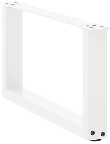 Pés para mesa de centro em formato de U, 2 peças, branco, 70x(30-31) c
