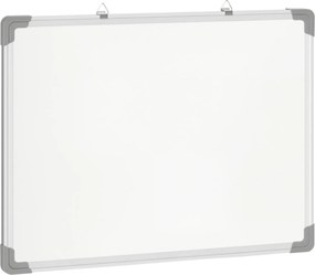 HOMCOM Quadro Magnético Alumínio 60x45cm Apagador 4 Marcadores 10 Ímanes Branco Escrita Versátil | Aosom Portugal