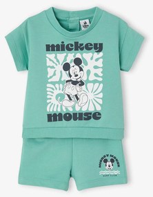 Conjunto de calções Mickey para bebé verde-menta