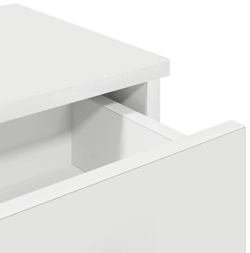 Prateleira parede c/ gavetas 100x37,5x19cm deriv.madeira branco