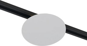 Plafon moderno branco para sistema de calhas monofásico 2-luzes - Iconic Pulley