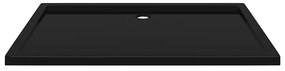 Base de chuveiro retangular 70x120 cm ABS preto