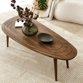 Mesa de Café Sweet - Cor Nogueira - 115x38x50 cm