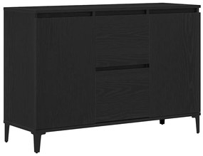 Sideboard vidaXL Preto Carvalho 104x35x70 cm Madeira de Engenharia