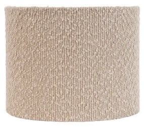 Abajur de tecido bege com tecido de pelúcia 18/18/14 Moderno