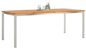 Mesa de Jantar Exterior 200x90x74,5 cm Madeira Maciça de Acácia