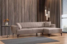 Sofá-Cama de Canto Hamlet – Castanho Claro – 270x140 cm