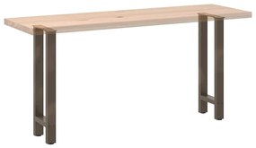 Pés de mesa de console em aço natural, 2 peças, 38x(72-73) cm, aço