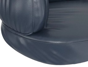 Cama p/ cães espuma ergonómico 60x42 cm couro artificial azul