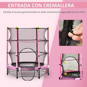 HOMCOM Trampolim para Crianças acima de 3 Anos Cama Elástica Infantil