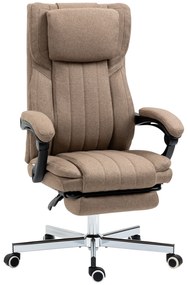 Vinsetto Cadeira de Escritório com 6 Pontos de Massagem com Vibração Reclinável com Altura Ajustável 65x61x101-113 cm Marrom | Aosom Portugal