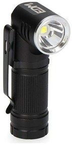Lanterna LED Edm Recarregável Mini Cabeçote Giratório 8 W Preto Alumínio 450 Lm
