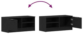 Cabide de TV vidaXL 2 pcs Carvalho Preto 80x35x36,5 cm Madeira de enge