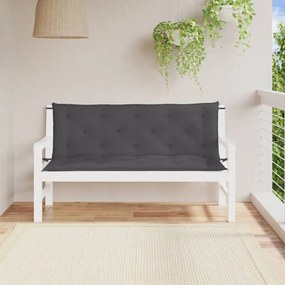 Almofadões banco jardim 2pcs 150x50x7cm tecido oxford antracite