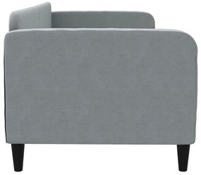 Sofá-cama 80x200 cm tecido cinzento-claro