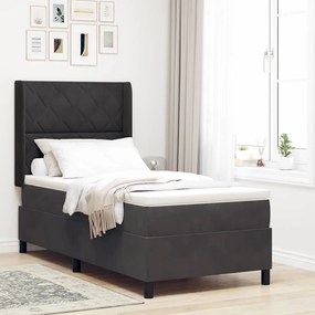 Cama Box Spring com Colchão vidaXL Preta 90x190 cm Veludo