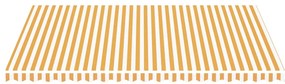 Tecido de substituição para toldo 5x3,5 m amarelo e branco