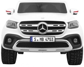Carro elétrico para Crianças 2 Lugares Mercedes Benz X-Class 2x12V 4x4 Rodas Espuma EVA, Assento de couro Preto
