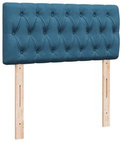 Cama boxspring com colchão 90x190 cm veludo azul