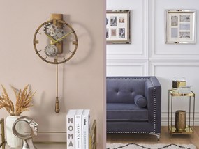Relógio de parede dourado 30 cm MARCOTE Beliani