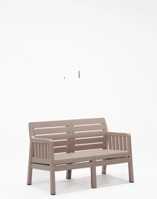 Conjunto de Lounge de Jardim Lara em Cappuccino com Sofá de 2 Lugares,