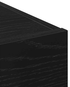 Buffet vidaXL Preto Carvalho 30x42,5x93 cm Madeira de engenharia