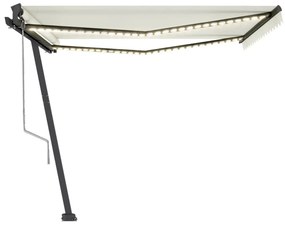 Toldo automático com LED e sensor de vento 450x350 cm cor creme