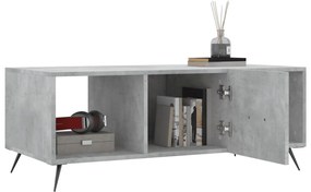 Mesa de centro 102x50x40 cm madeira processada cinza cimento