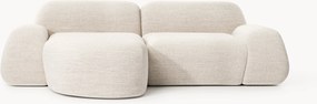Sofá de canto modular em bouclé Wolke (3 lugares)