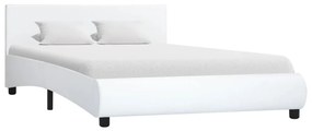 285458 vidaXL Estrutura de cama 120x200 cm couro artificial branco
