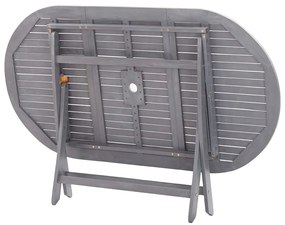 9 pcs conjunto de jantar jardim madeira acácia maciça cinzento