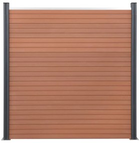 Conjunto de painéis de vedação 353x186 cm WPC castanho