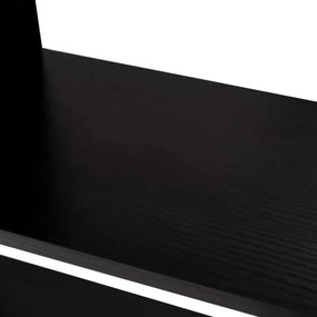 Estante de Parede 6 Prateleiras Armazenamento para CDs Livros em Casa 80x23x192 cm Preto